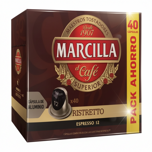 Nespresso Marcilla Ristretto capsules 40 pack strong espresso pods Nespresso Original bulk pack