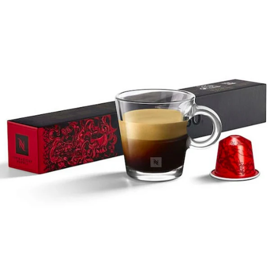 Nespresso Napoli capsules 10 caps intense dark roast espresso coffee pods strong Italian style premium coffee