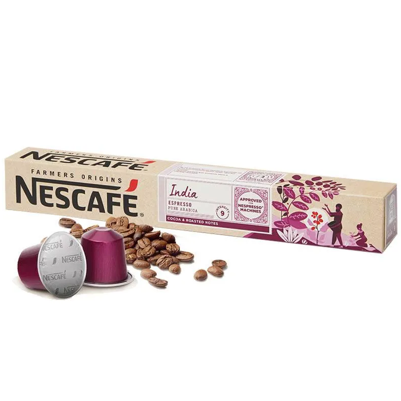Nespresso Nescafé India capsules 10 pack Indian espresso coffee pods Nespresso Original