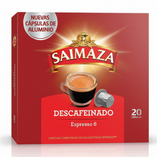 Nespresso Saimaza decaffeinated capsules 20 pack decaf coffee pods Nespresso Original