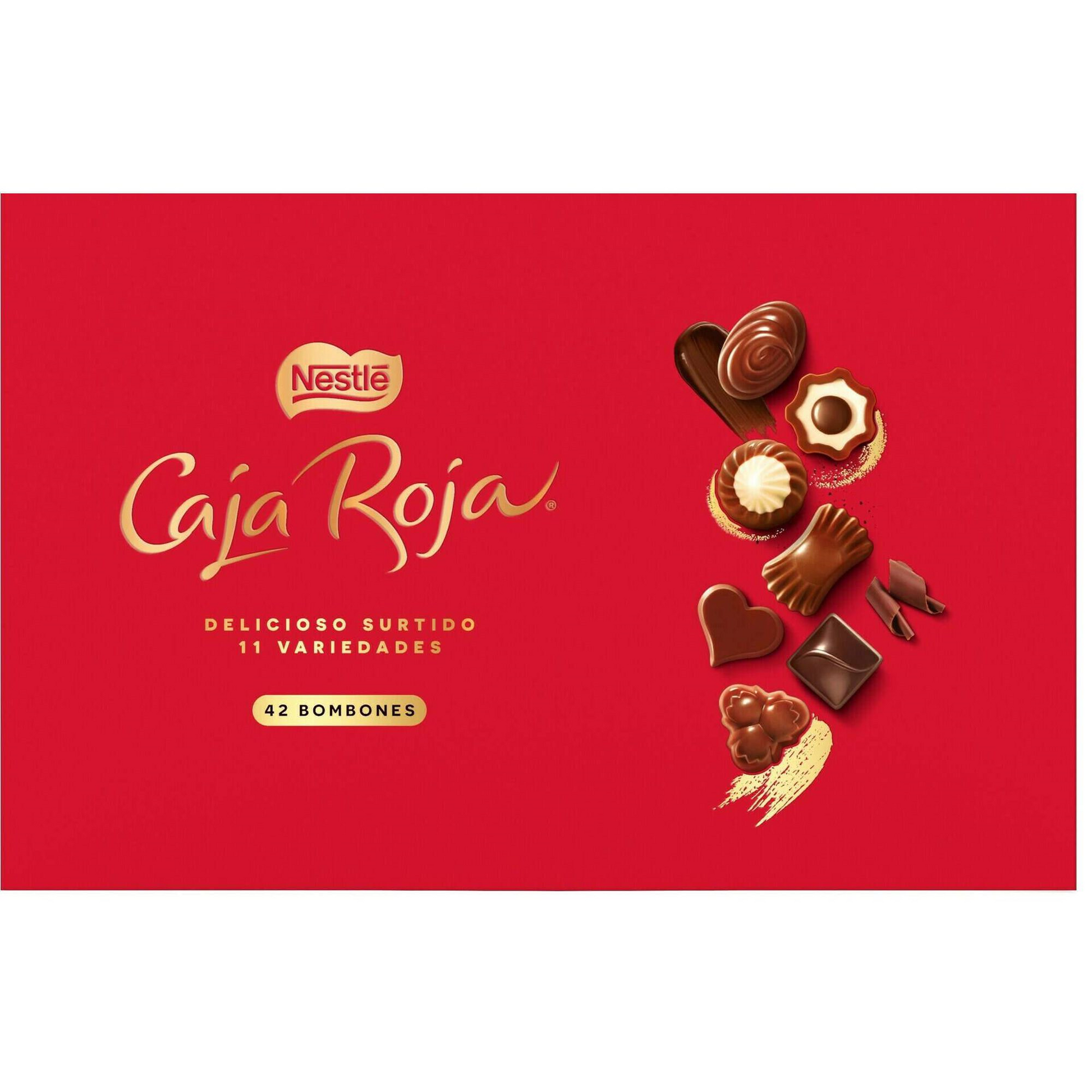 Nestlé Caja Roja Red Box Bonbons 398 g – premium assorted chocolate gift box, festive praline selection, elegant gourmet confectionery