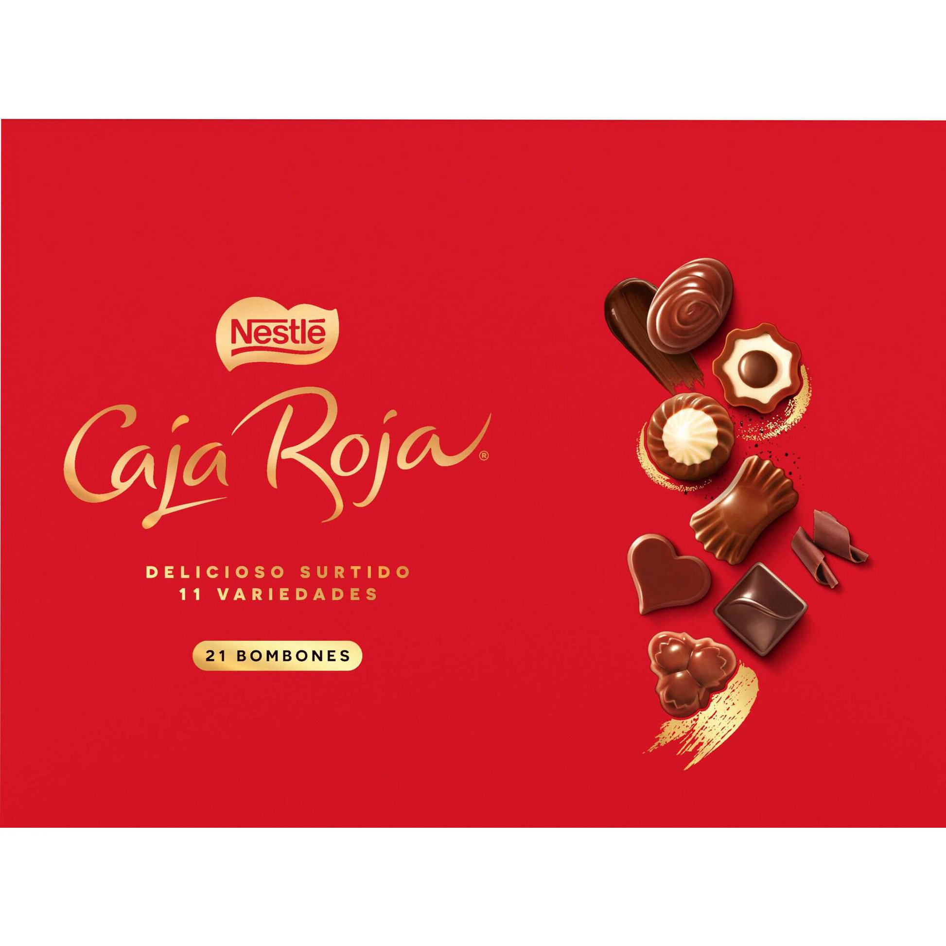 Nestlé Caja Roja chocolate candies box 198 g – assorted premium chocolates, festive gift selection, elegant gourmet confectionery