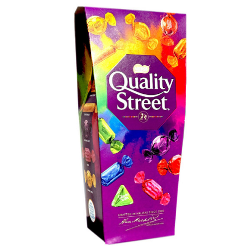 Nestlé Quality Street 265 g – assorted chocolate and toffee selection, festive gift box, classic British confectionery mix