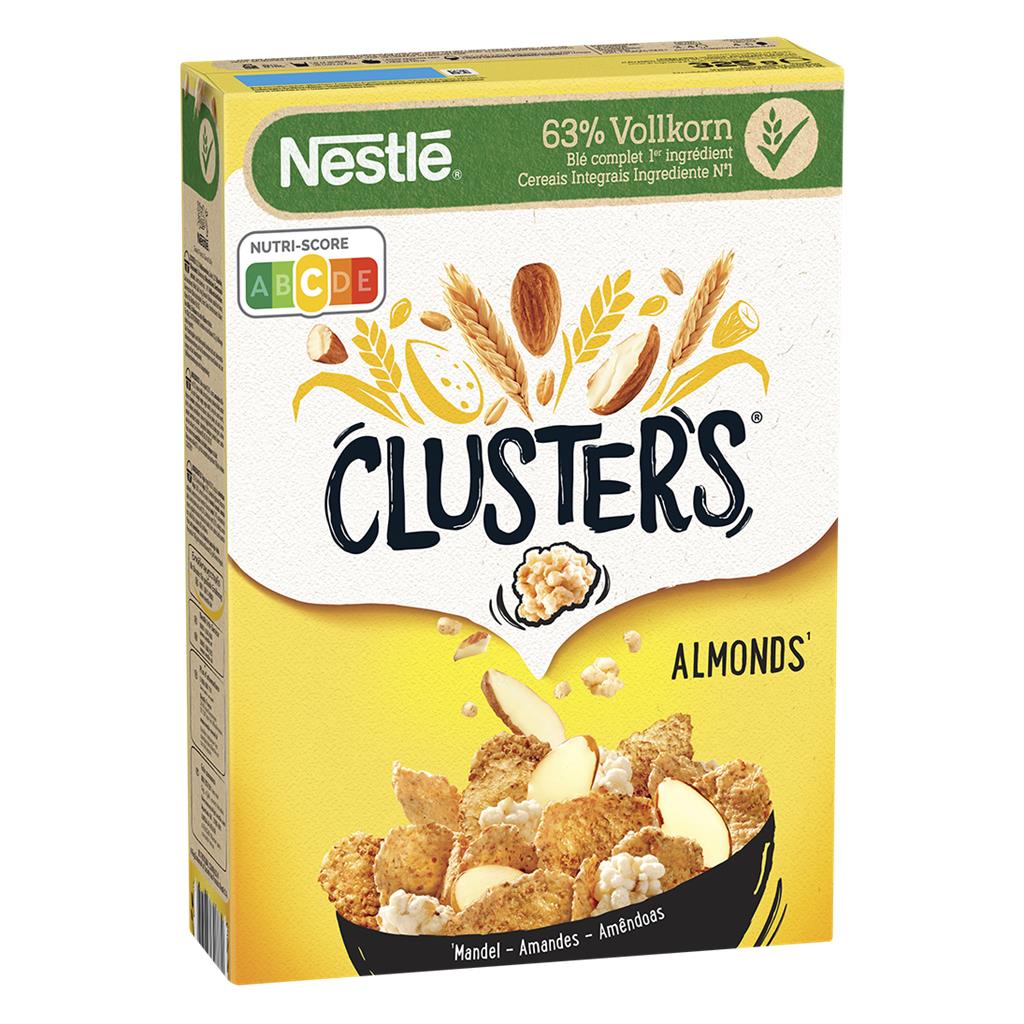Nestlé almond clusters breakfast cereal 325g crunchy cereal clusters with almonds and whole grains