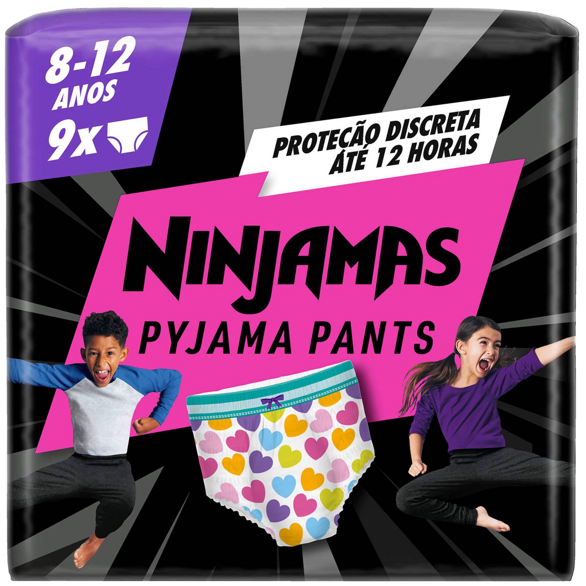 Ninjamas Heart Diapers T8 23–48 kg 13 Pack Night Protection – The
