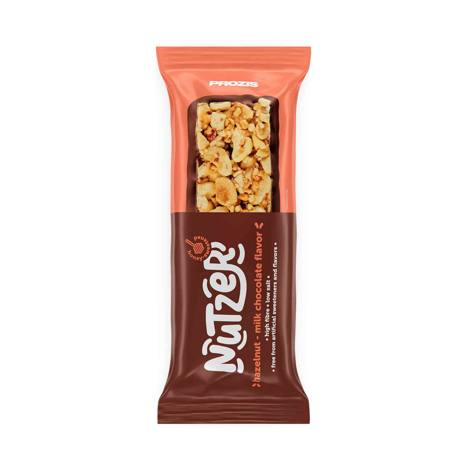 Prozis – Nutzer Hazelnut and Milk Chocolate 40g – 40 G – Cereal and Protein Bars