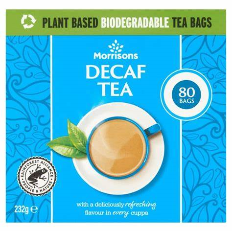 Morrisons Decaff 80 Tea Bags 232g