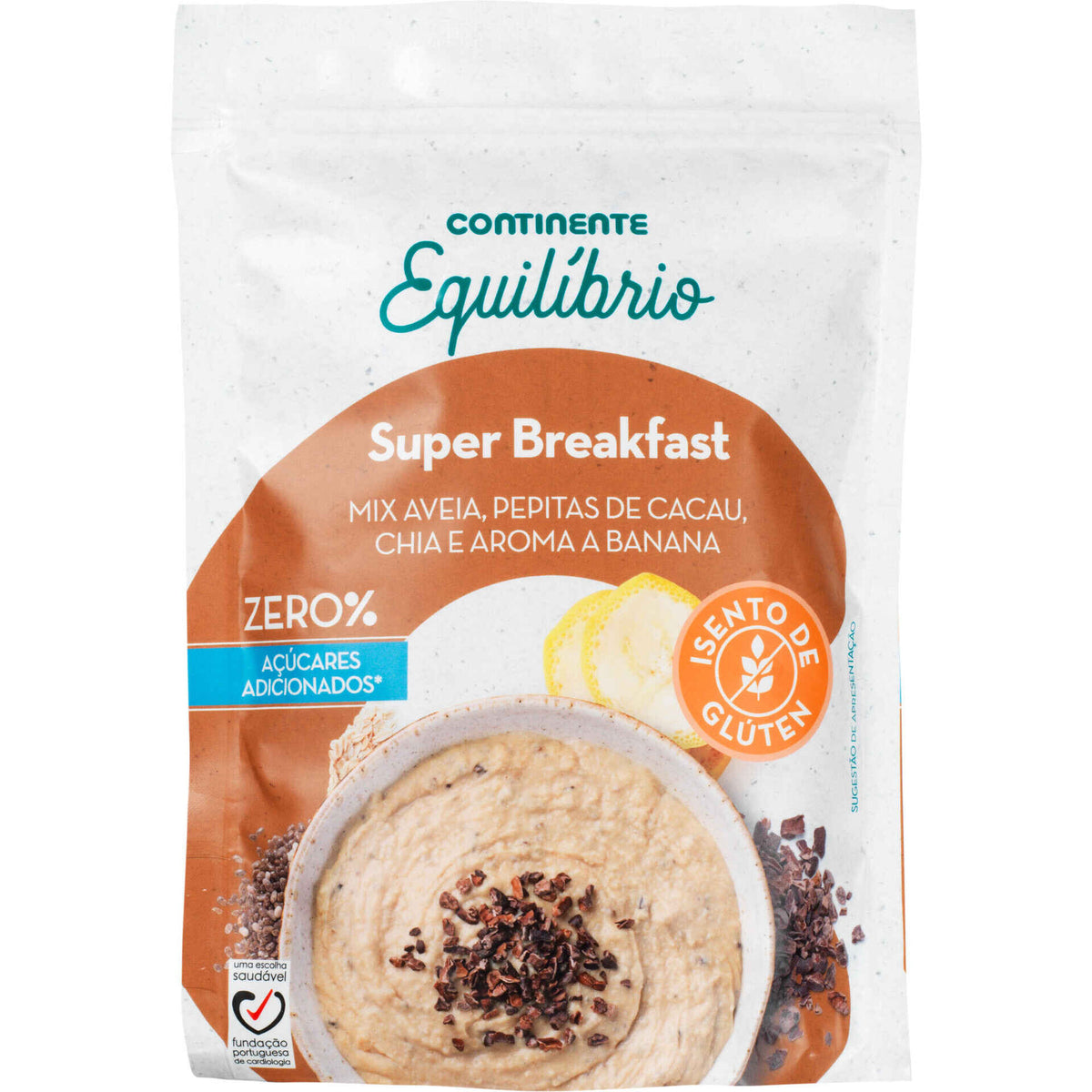 Gluten Free Oat Porridge with Cacao Nibs Chia and Banana 300g