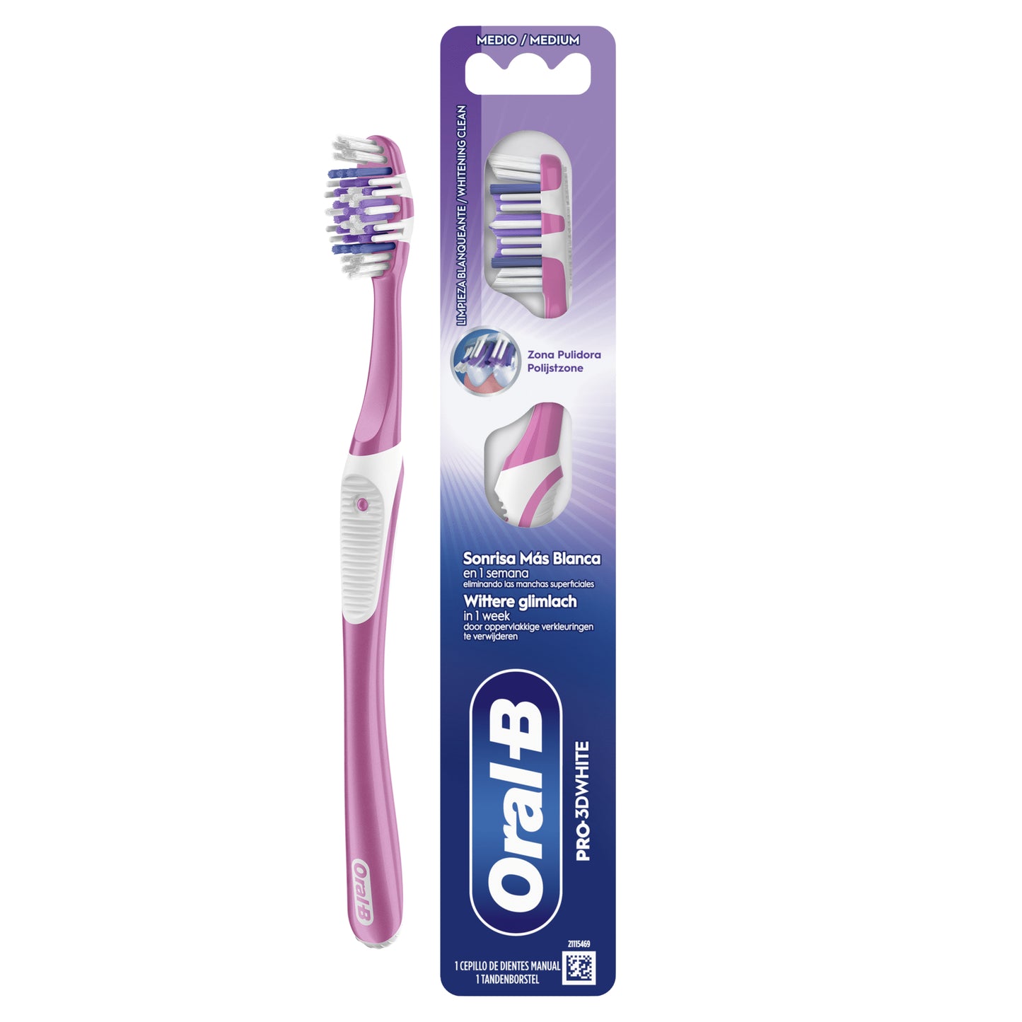 Oral B pro 3d white toothbrush manual toothbrush whitening bristles oral care gum care daily hygiene