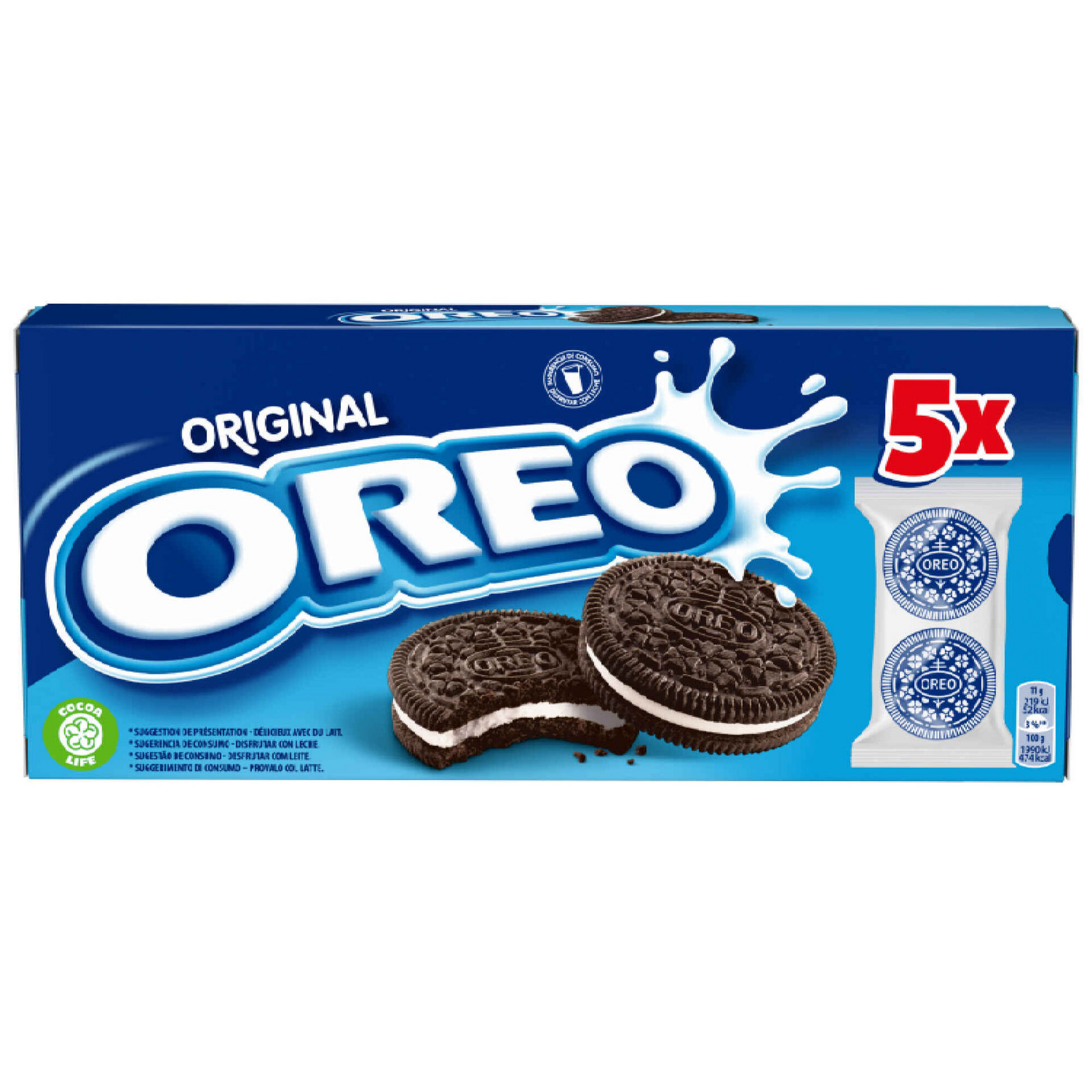 Oreo Chocolate with Cream Filling 220g pack (5 units) – crunchy cocoa biscuits with cream centre – Cookies and Rusks – South African Products – Chocolate