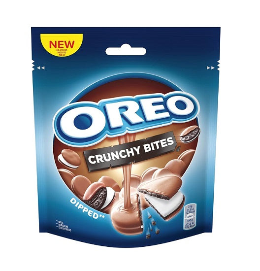Oreo Crunchy Bites Dipped 110g pack – mini Oreo biscuits coated in smooth milk chocolate – Cookies and Rusks – South African Products – Chocolate