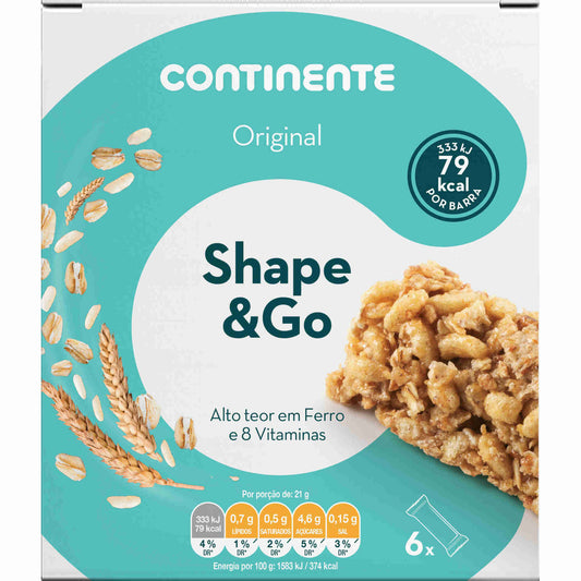 Shape and Go Original Cereal Bars 126g