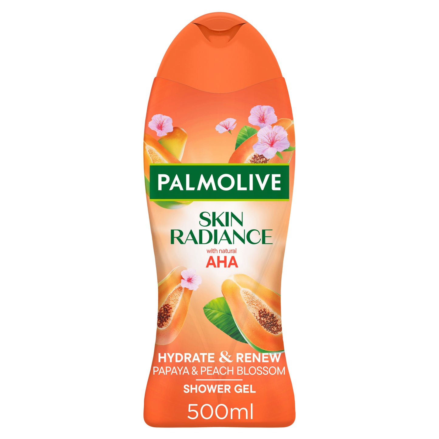 Palmolive skin radiance papaya and peach shower gel 500ml fruity body wash bath shower hygiene