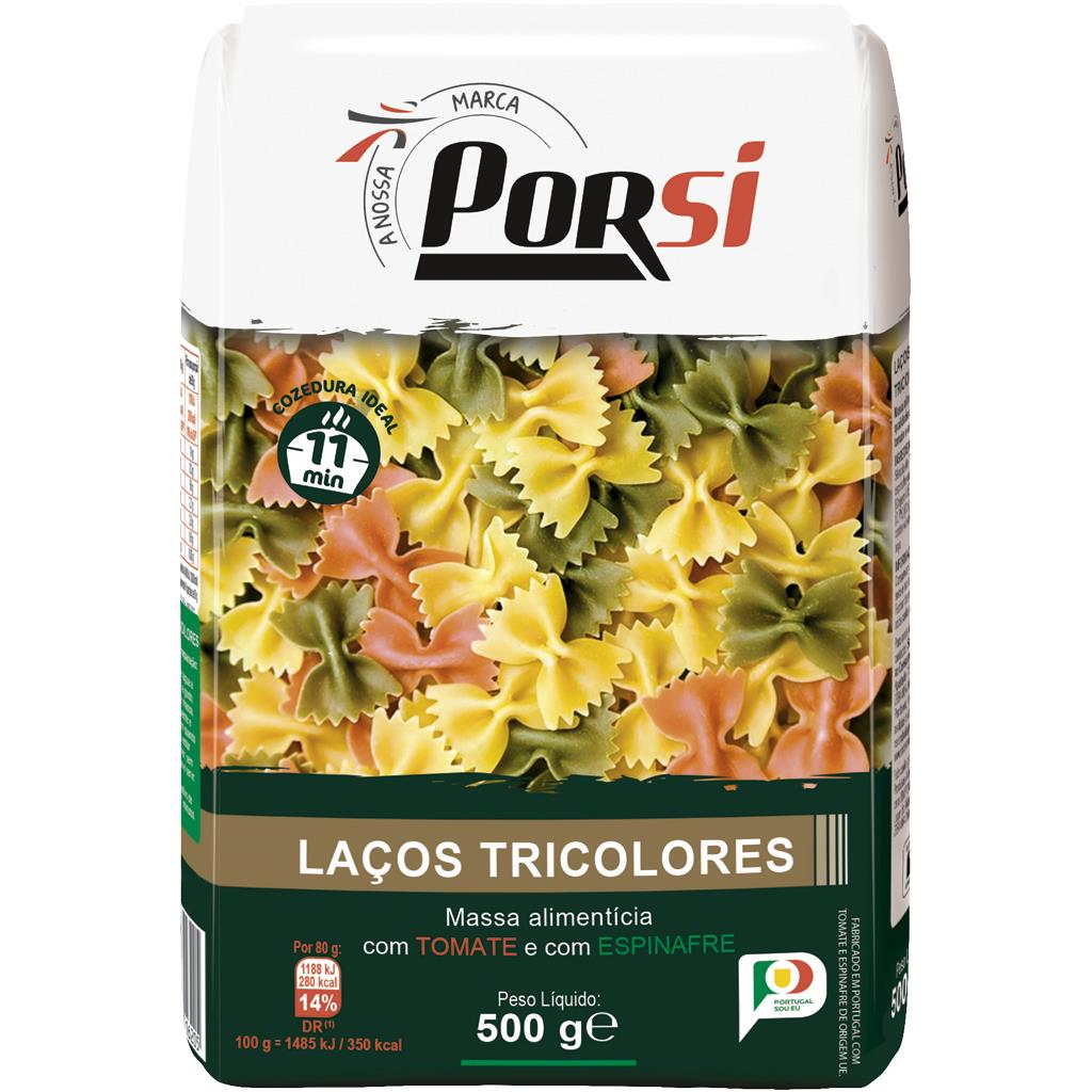 Porsi Tricolour Ribbon Pasta 500g