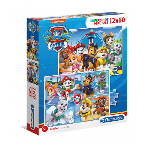 Paw Patrol Puzzle 2x60 Pieces Paw Patrol 5+ – kids puzzle, Paw Patrol toy gift, festive stocking filler for children