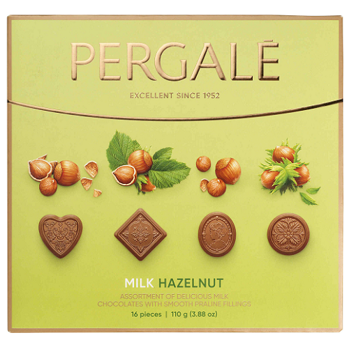 Pergalé milk chocolate and hazelnut candies 110 g – European chocolates gift selection festive season limited