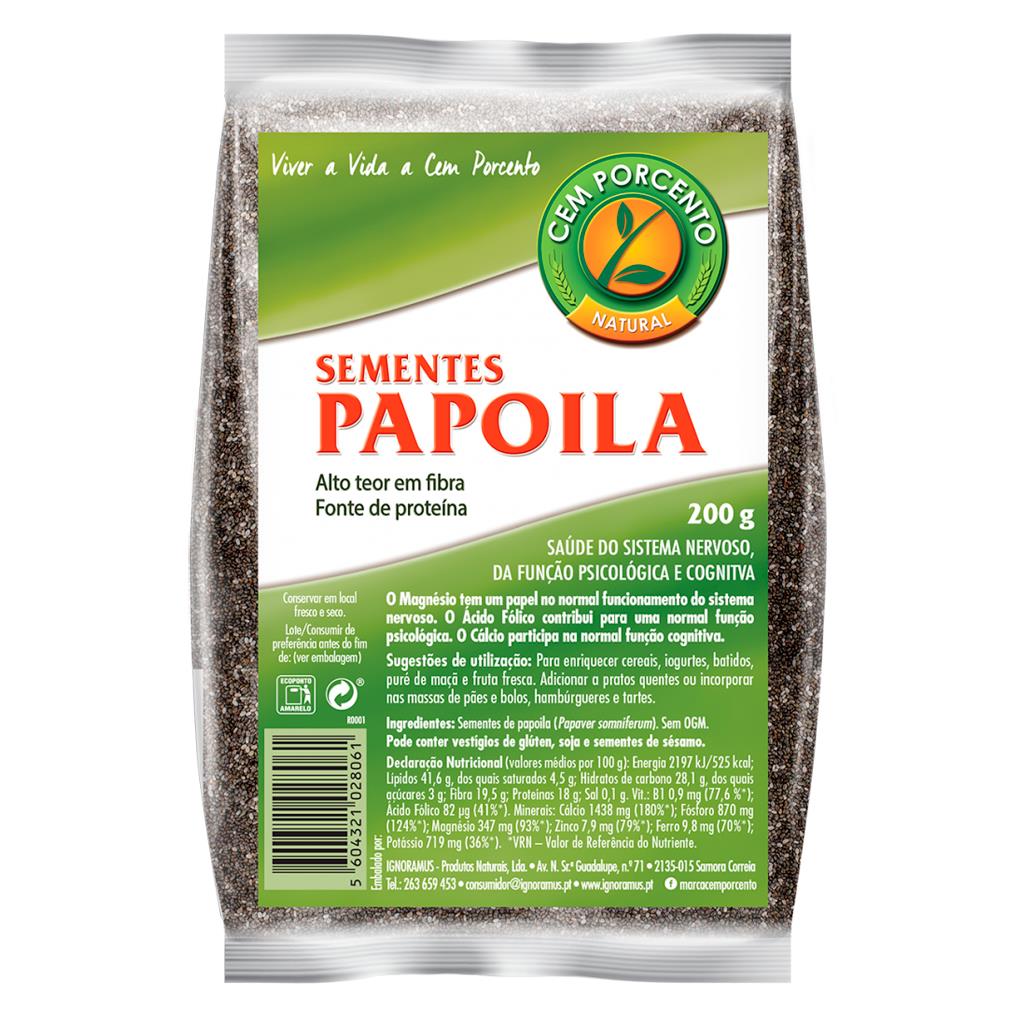 Cem Porcento Poppy Seeds 200g