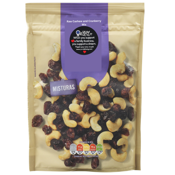 Raw Cashew and Cranberry Mix 200 g – raw cashews with dried cranberries sweet nut blend healthy snack pack 200 g – Nuts and Dried Fruits – South African Products