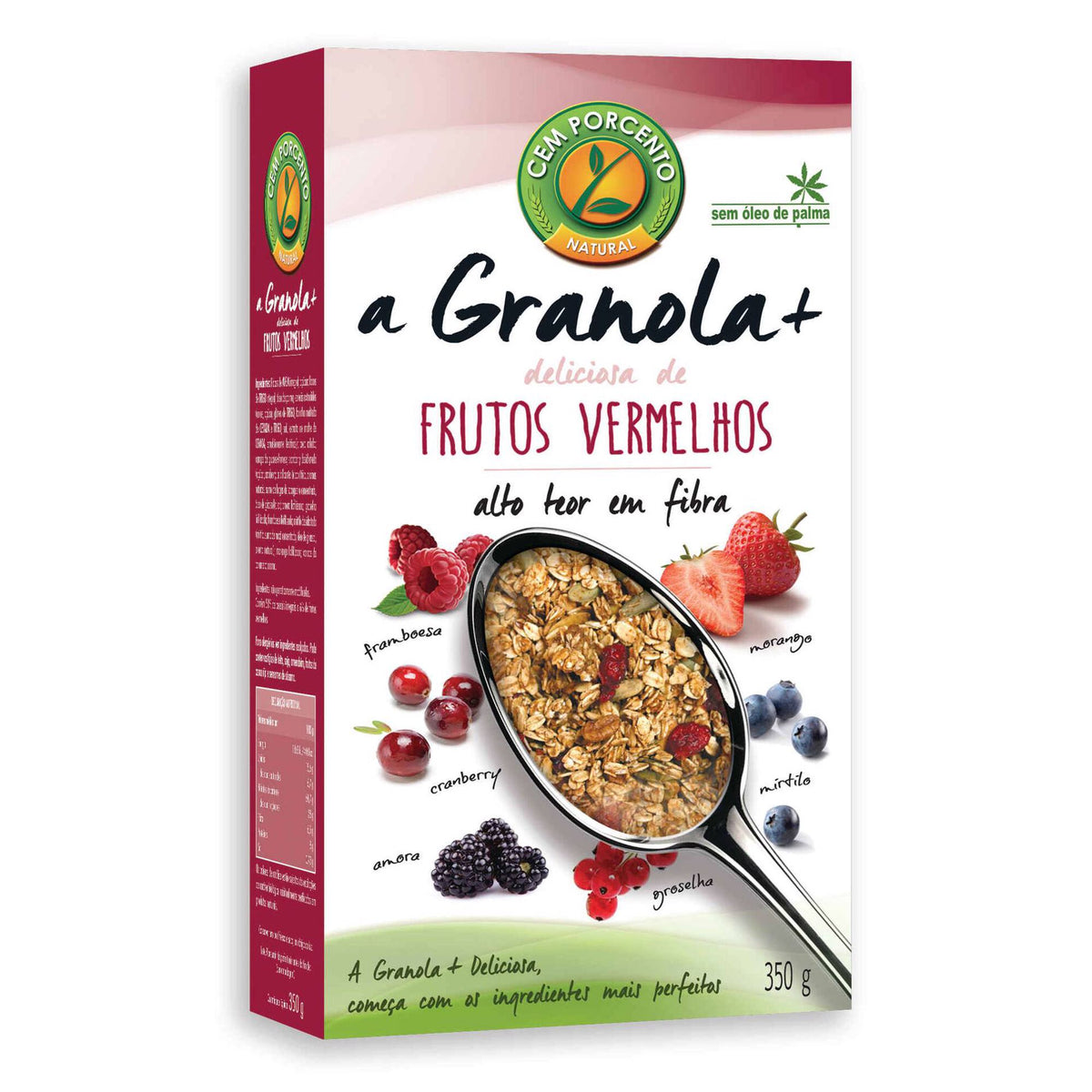 Cem Porcento Red Berry Granola 350g