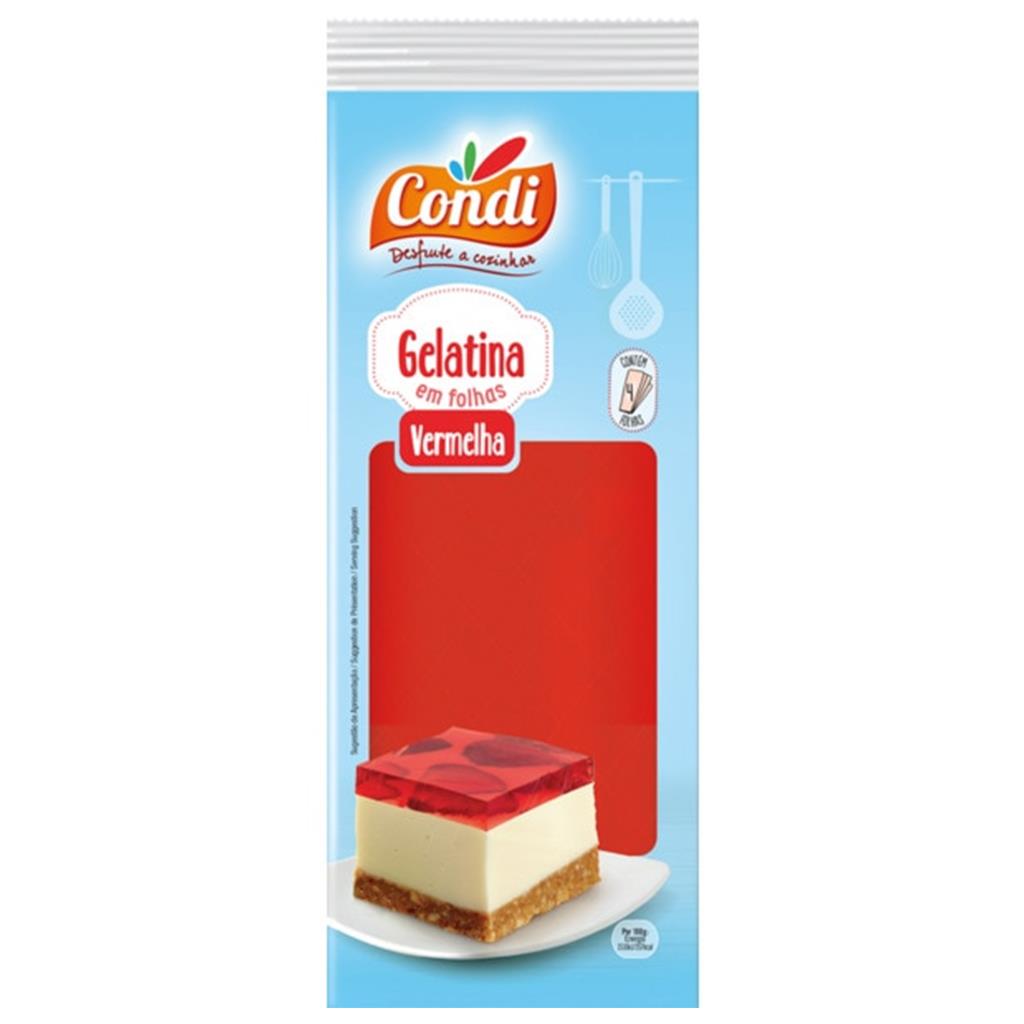 Condi Red Gelatine Sheets 7g