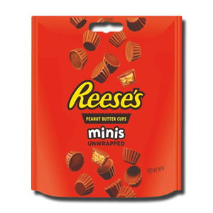 Reese's minis peanut butter cups 90g milk chocolate peanut butter bite size chocolate snack bag classic American candy