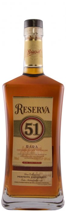 Reserva 51 Rara Extra Premium Cachaça 700ml 40% ABV aged in American oak and finished in South American wine casks