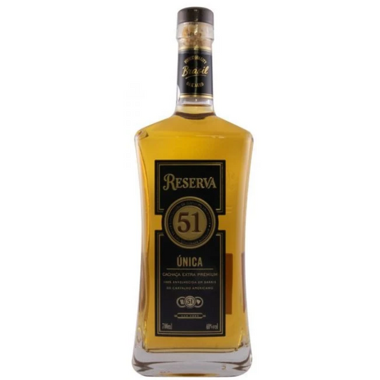 Reserva 51 Única Extra Premium Cachaça 700ml 40% ABV aged five years in ex-Bourbon American oak barrels