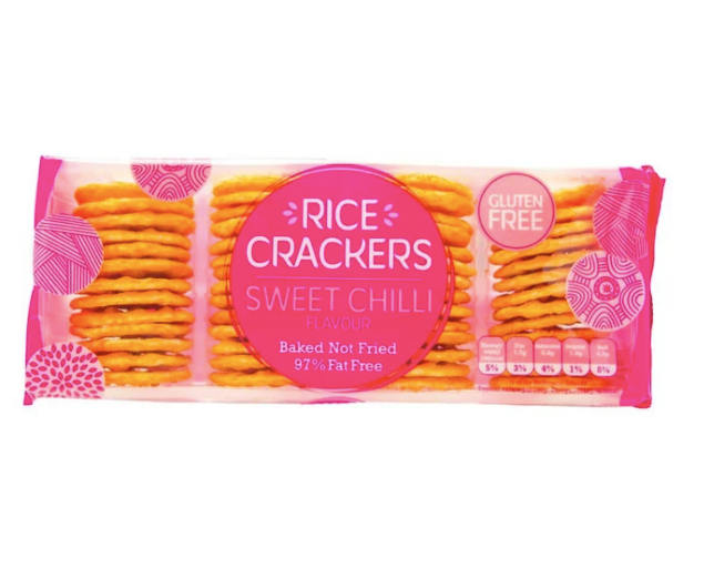 Rice Crackers Sweet Chilli Fat Free 100 g – savoury crackers; Crackers Salty and Healthy