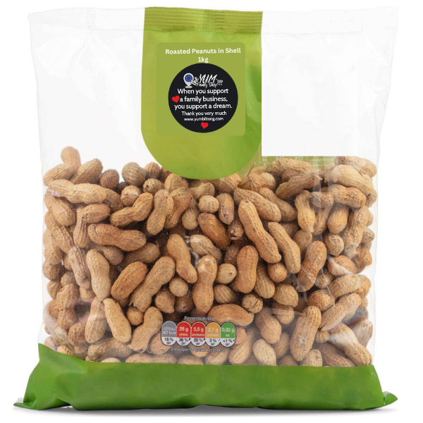 Roasted peanuts in shell 1 kg whole crunchy peanut snack