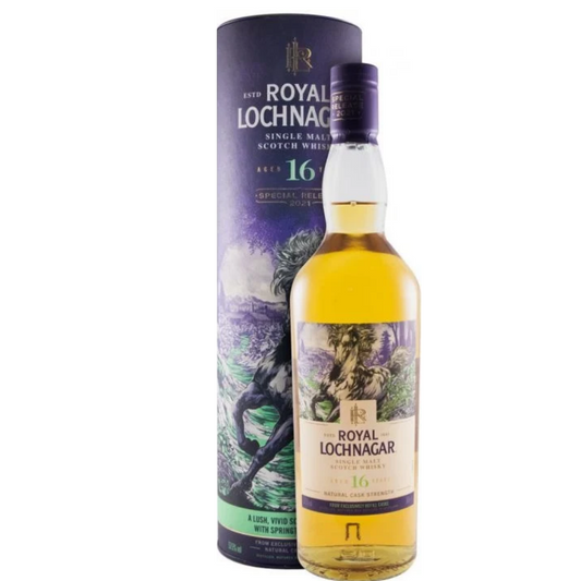 Royal Lochnagar 16 Year Old Special Release 2021 Single Malt Scotch Whisky 700ml 57.5% ABV cask strength Highland whisky with orange zest green apple barley sugar oak and white pepper