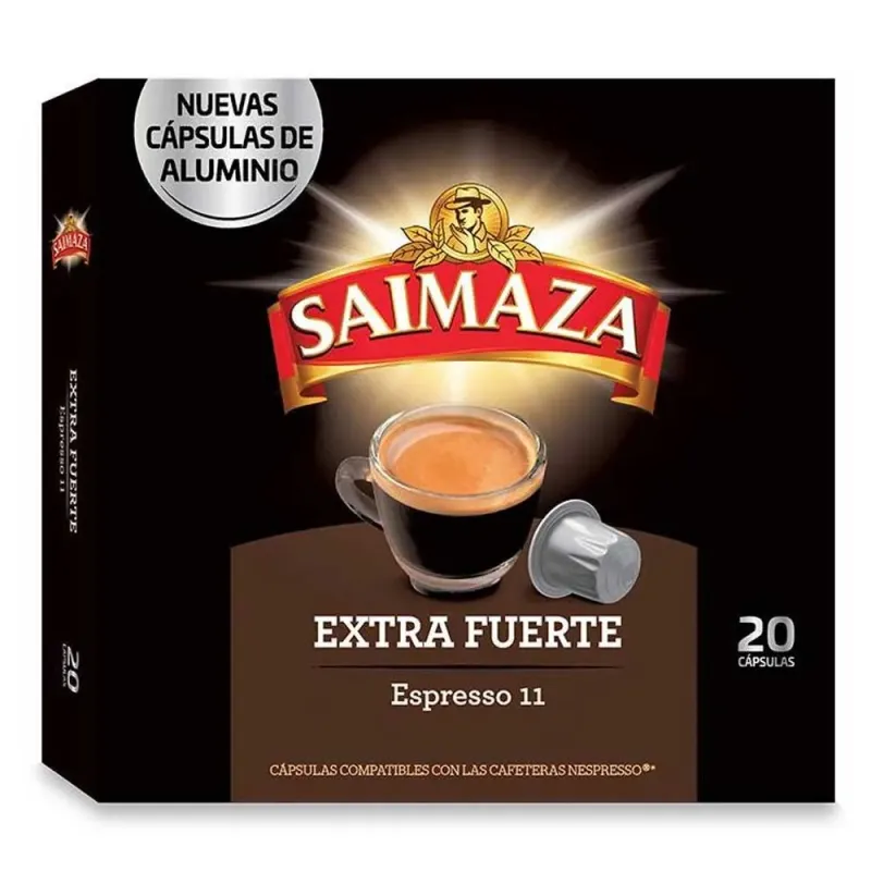 Saimaza extra strong espresso intensity 11 Nespresso capsules 20 caps ultra intense dark roast coffee pods premium espresso