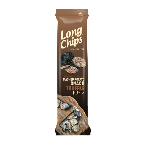 Long Chips Salty Snack with Potato and Truffle 75 g – Crispy Gourmet Potato Sheet Chips with Truffle Flavour