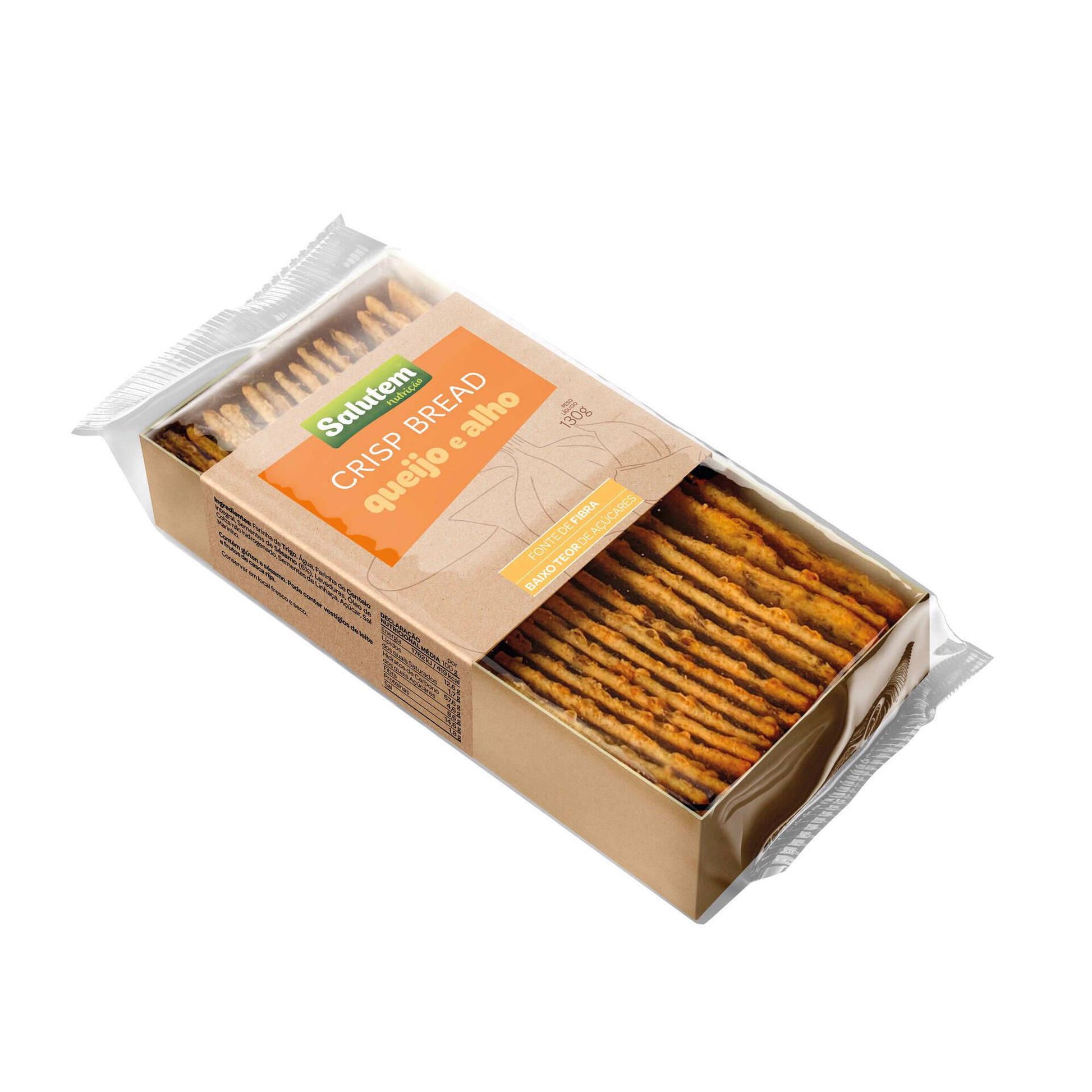 Salutem Crisp Bread Cheese and Garlic Biscuit 130g savoury crisp bread crackers