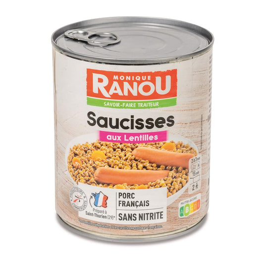 Monique Ranou Sausages with Lentils 840g