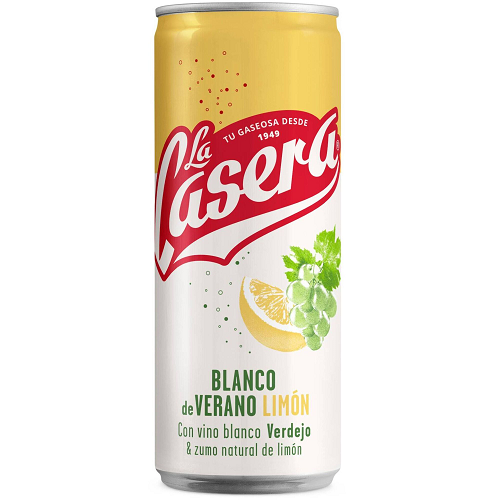 Schweppes La Casera White Wine Cooler Lemon 330ml Can 3.4% ABV – Spirits Wine Coolers Ready to Drink Schweppes