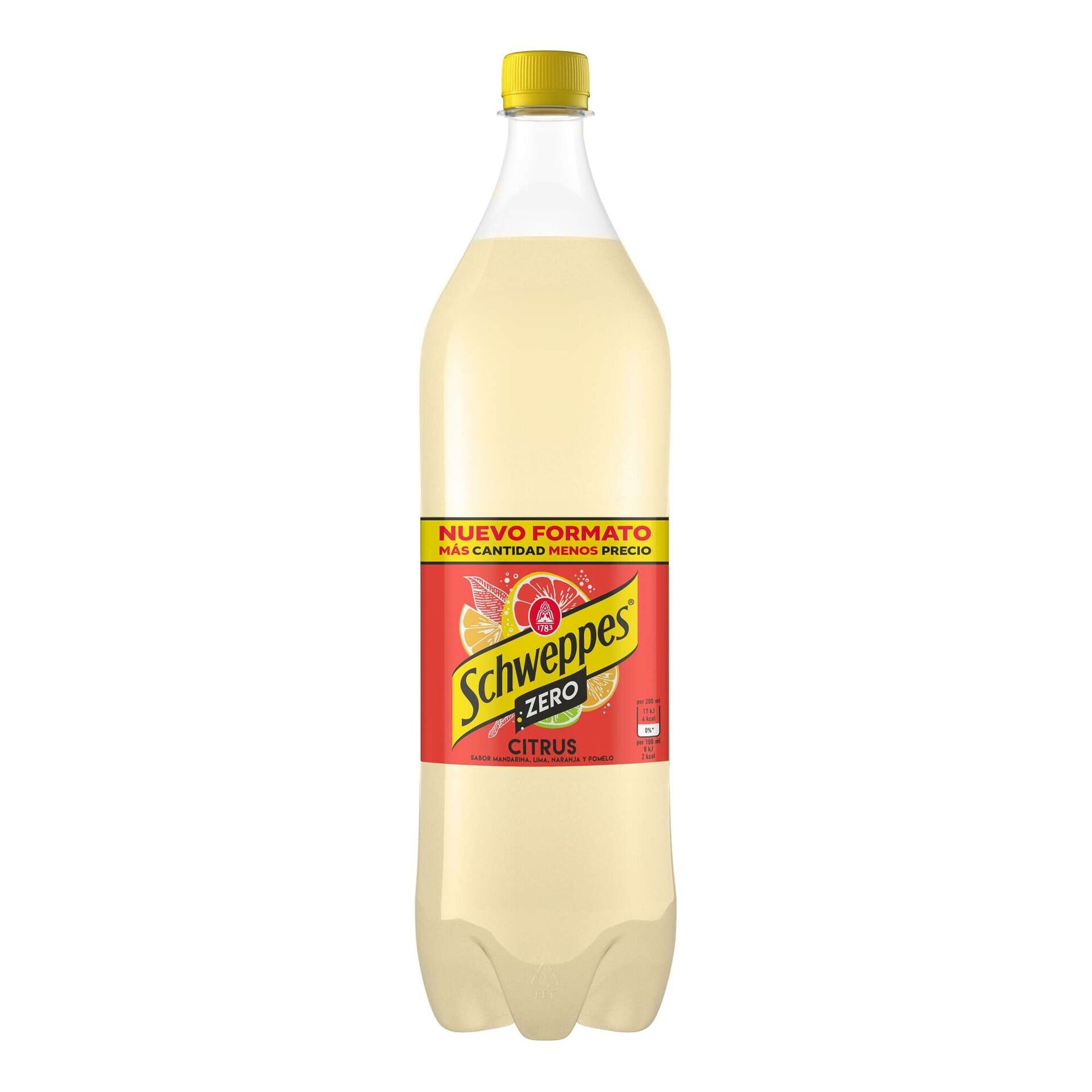 Schweppes citrus sugar free 1.5L plastic bottle mixed citrus carbonated soft drink refreshing soda