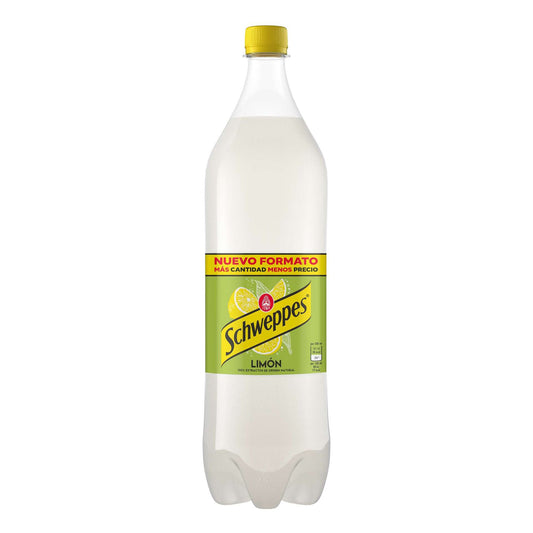 Schweppes lemon sparkling soft drink 1.5L plastic bottle citrus carbonated soda refreshing beverage