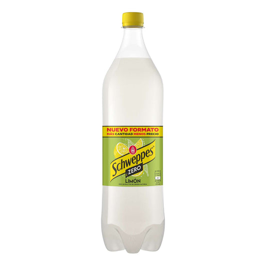 Schweppes lemon sugar free 1.5L plastic bottle citrus carbonated soft drink refreshing soda