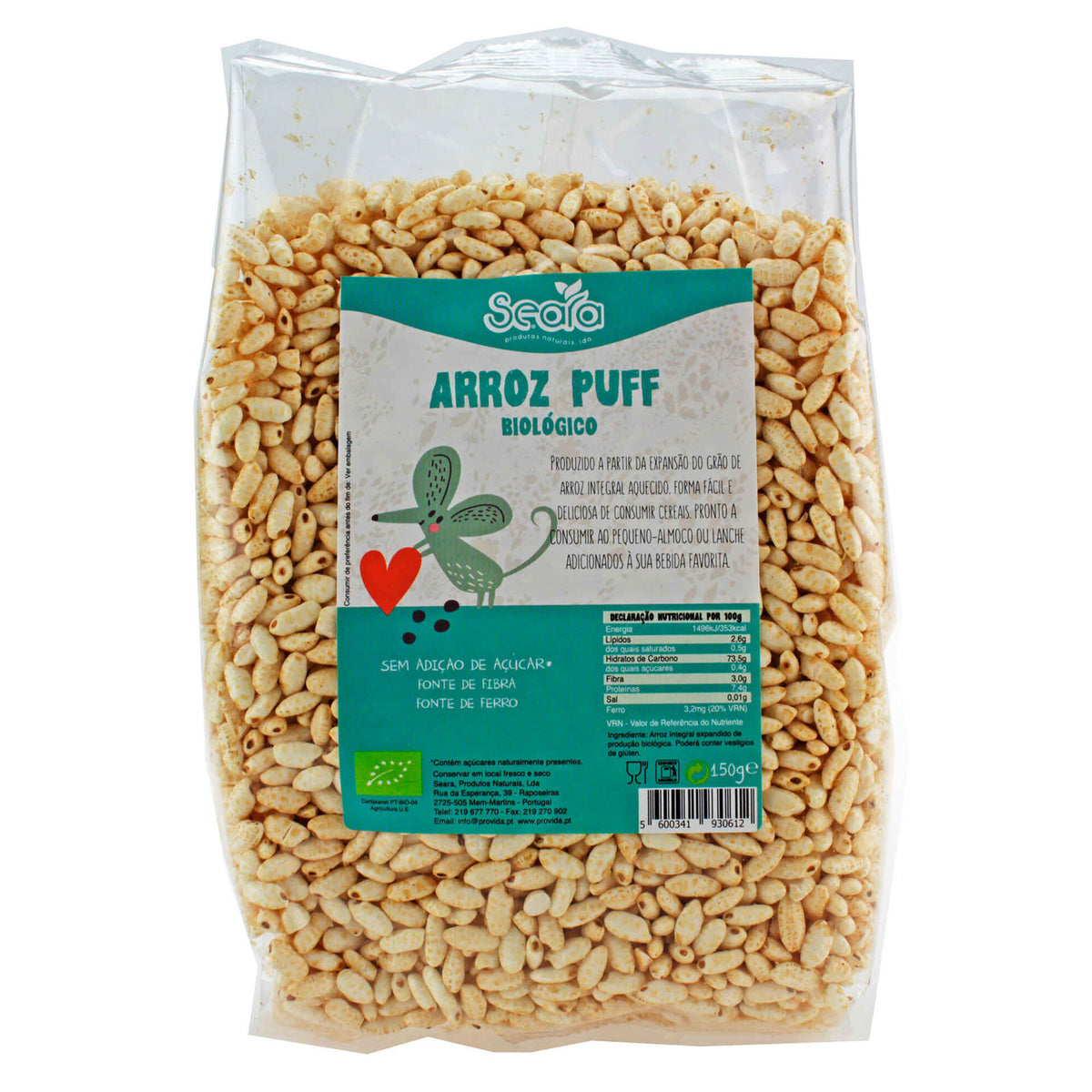 Seara Organic Puffed Brown Rice 150g