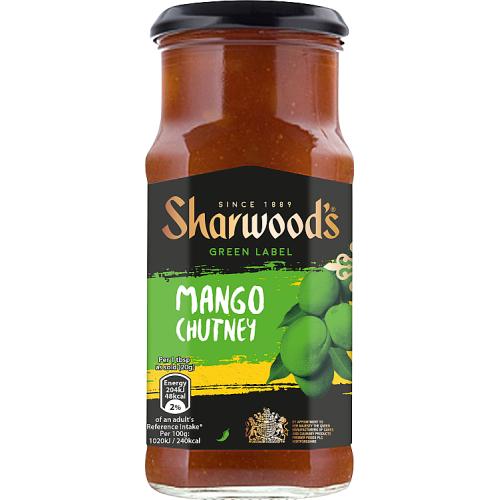 Sharwood's Green Mango Chutney 360g sweet mango chutney curry accompaniment British condiment