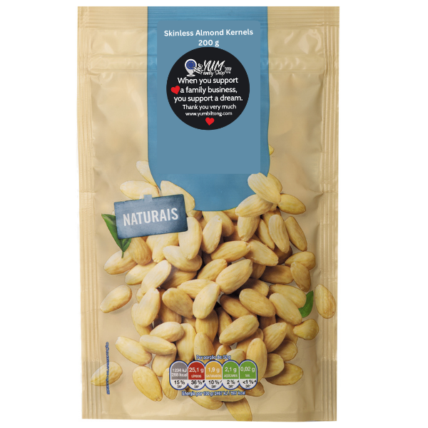 Skinless almond kernels 200 g blanched almonds for baking and cooking