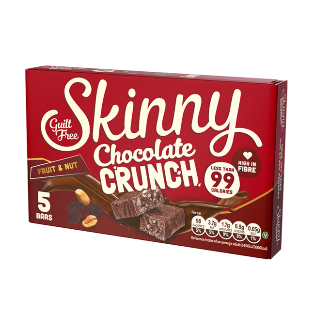 Skinny Chocolate Crunch Fruit & Nut 5x22g