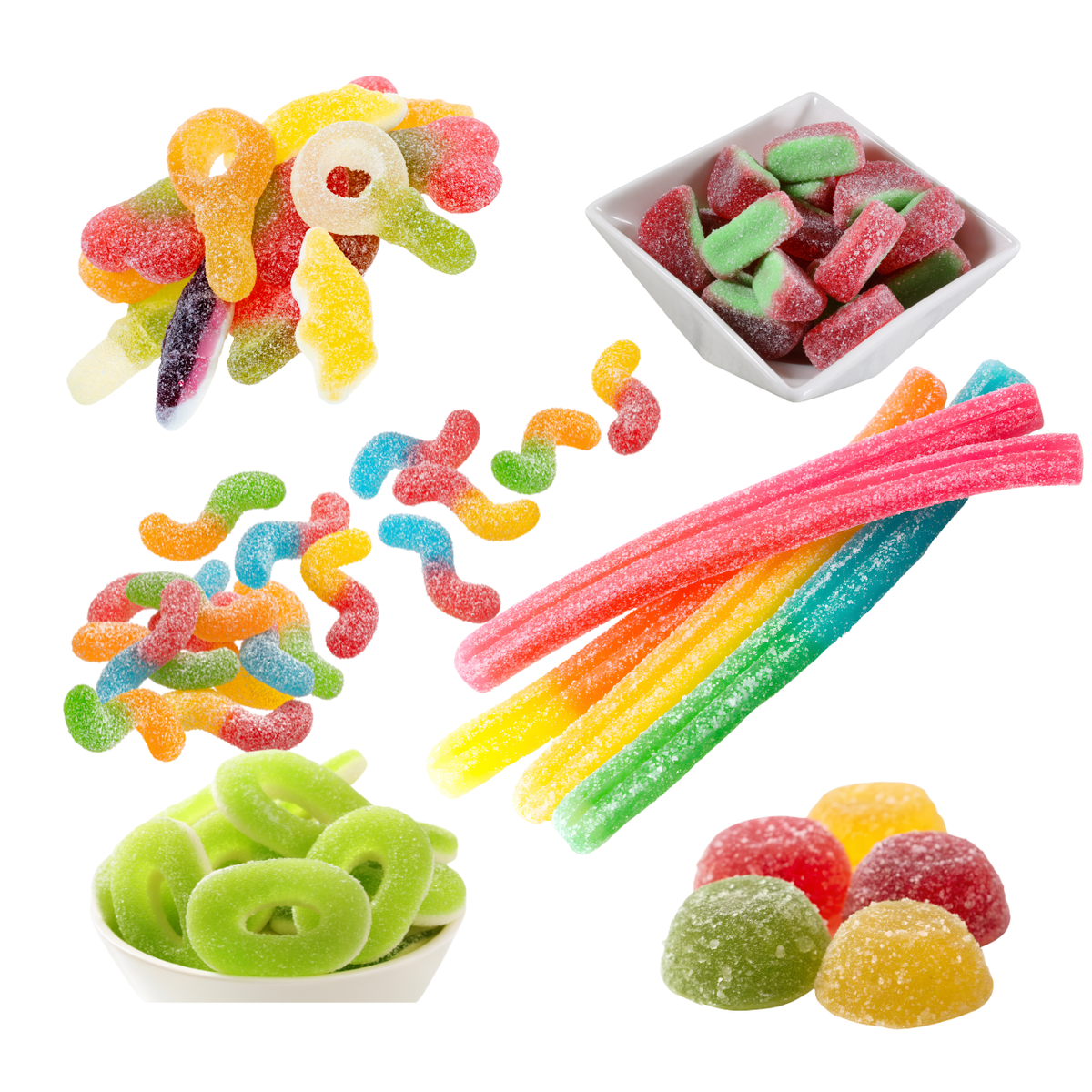 Sour and Fizzy Gummies – By Weight