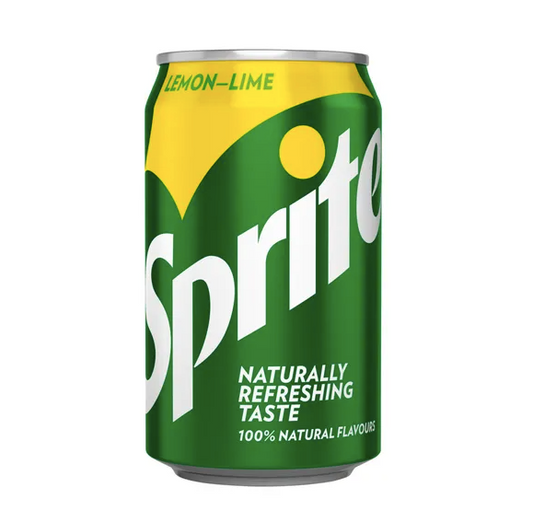Sprite Lemon Lime Carbonated Soft Drink 330ml fizzy citrus soda can