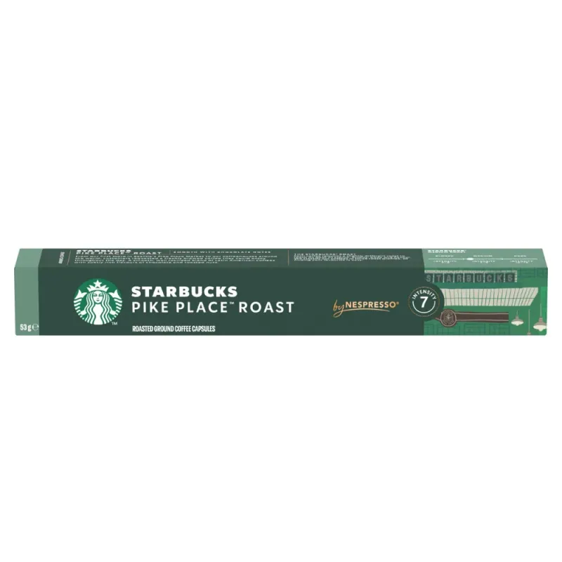 Starbucks Pike Place Roast lungo Nespresso capsules 10 capsules smooth medium roast coffee pods balanced lungo