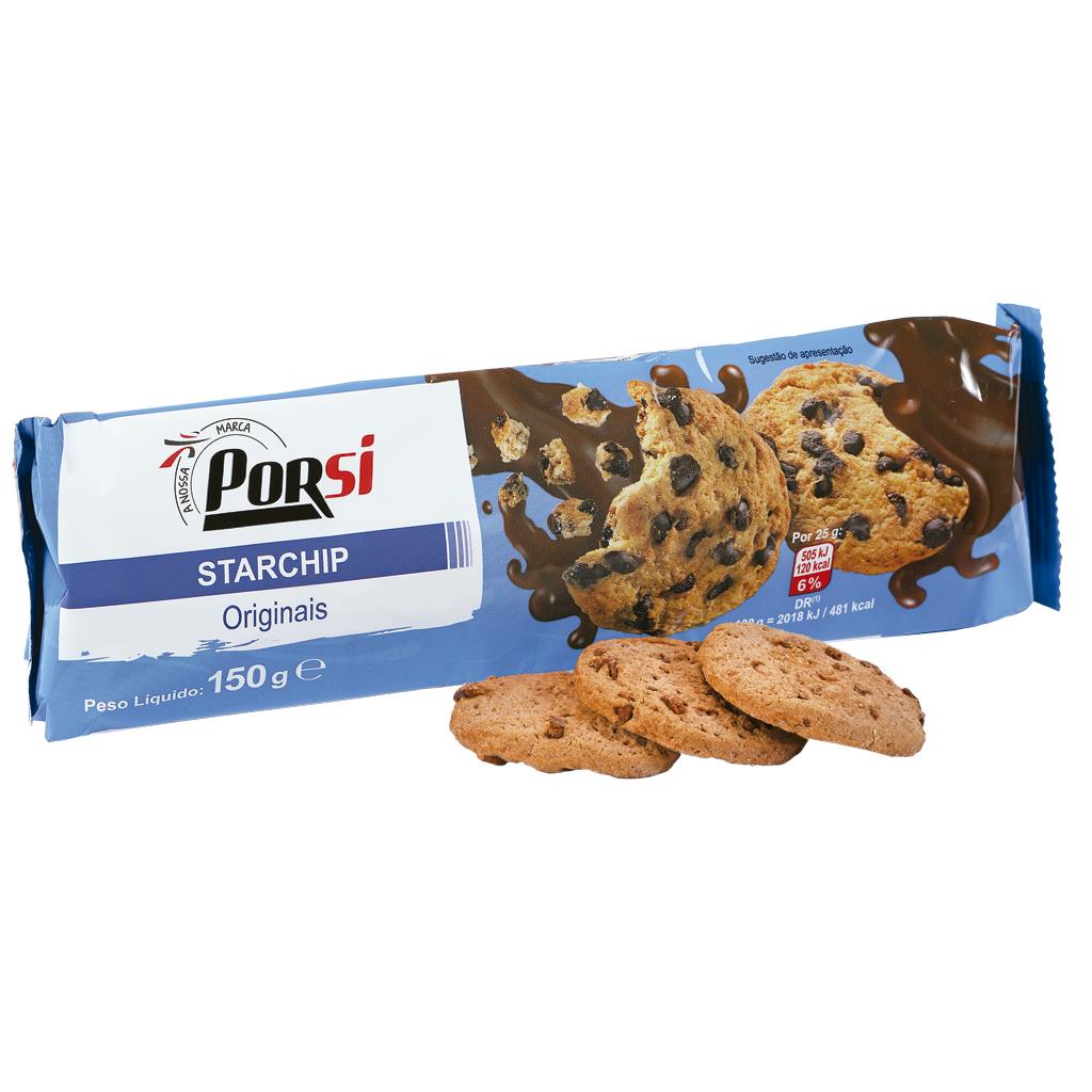 Porsi Starchip Original Chocolate Chip Cookies 150g