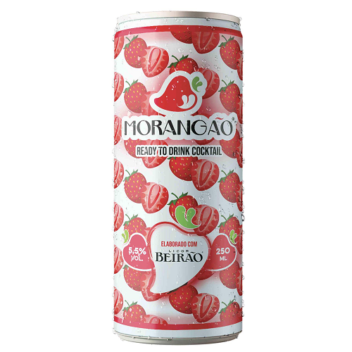 Strawberry Beirão – 250ml Can (5.5% ABV) | Fruity Portuguese Cocktail