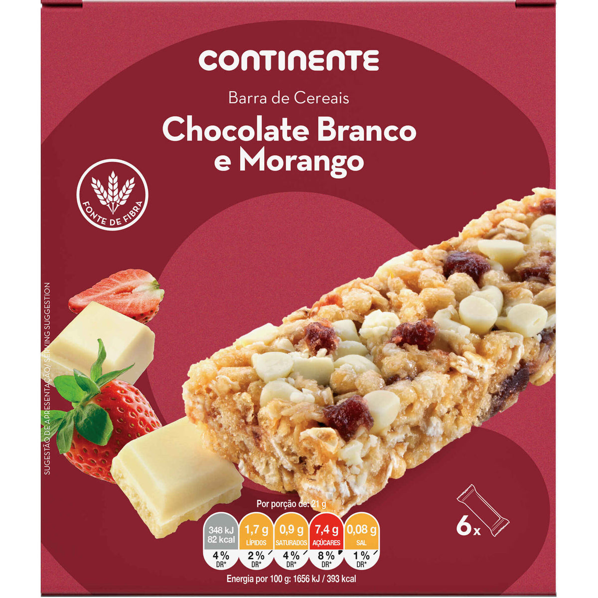 Strawberry and White Chocolate Cereal Bars 126g