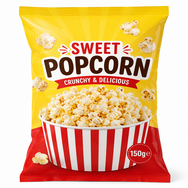 Sweet Popcorn 150g crunchy sweet popcorn movie snack ready to eat popcorn family sharing snack