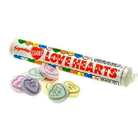 Swizzels Love Hearts Roll 39g tablet candy fruity sweets hard candy classic sweets traditional drops